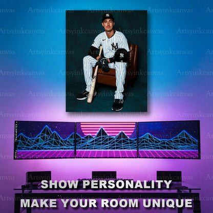 Cody Bellinger baseball studio artwork