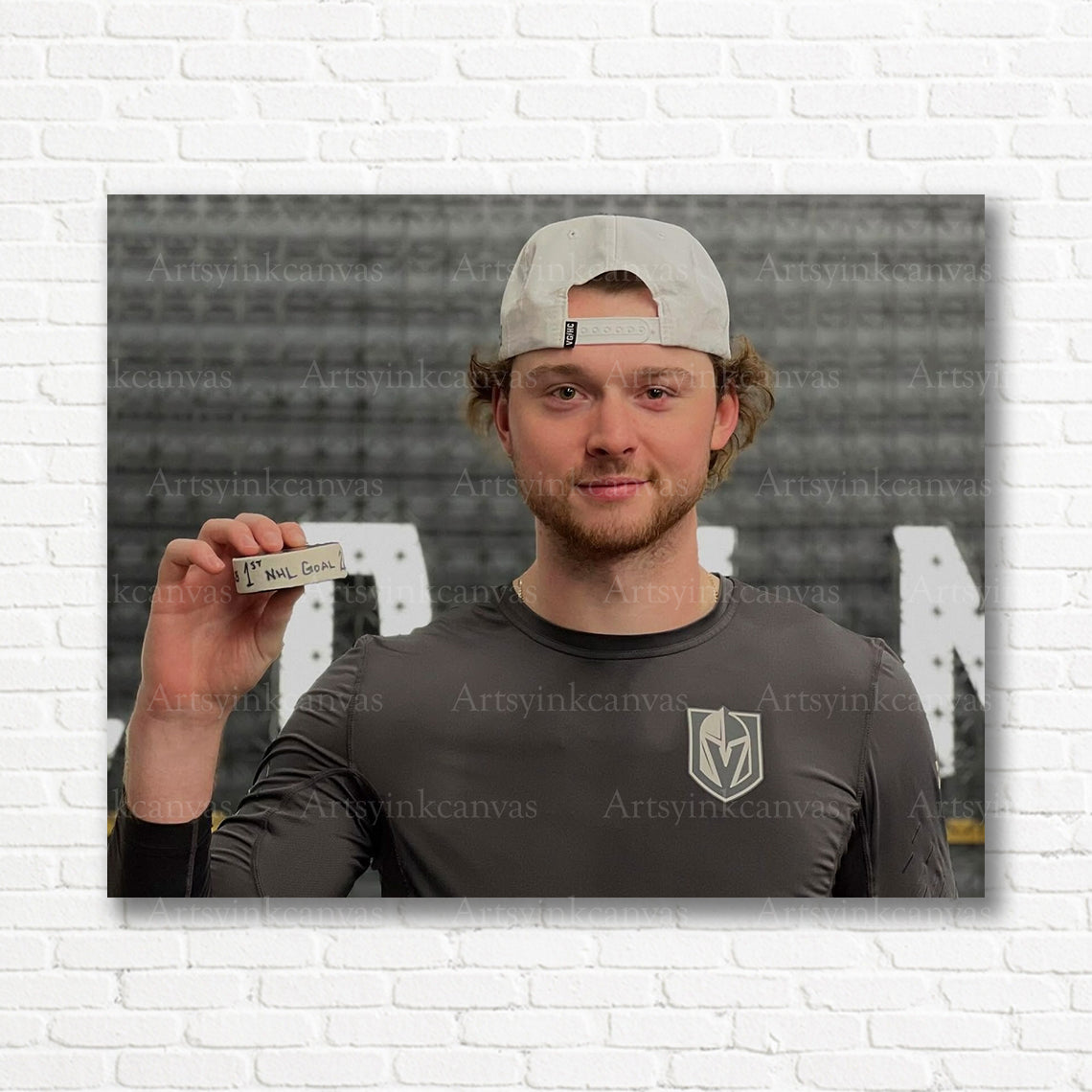 Cole Schwindt Vegas Golden Knights first goal canvas print
