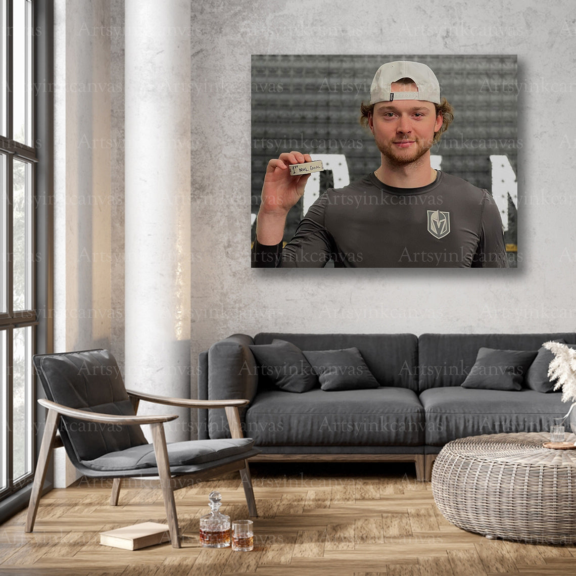 Vegas Golden Knights first NHL goal wall decor