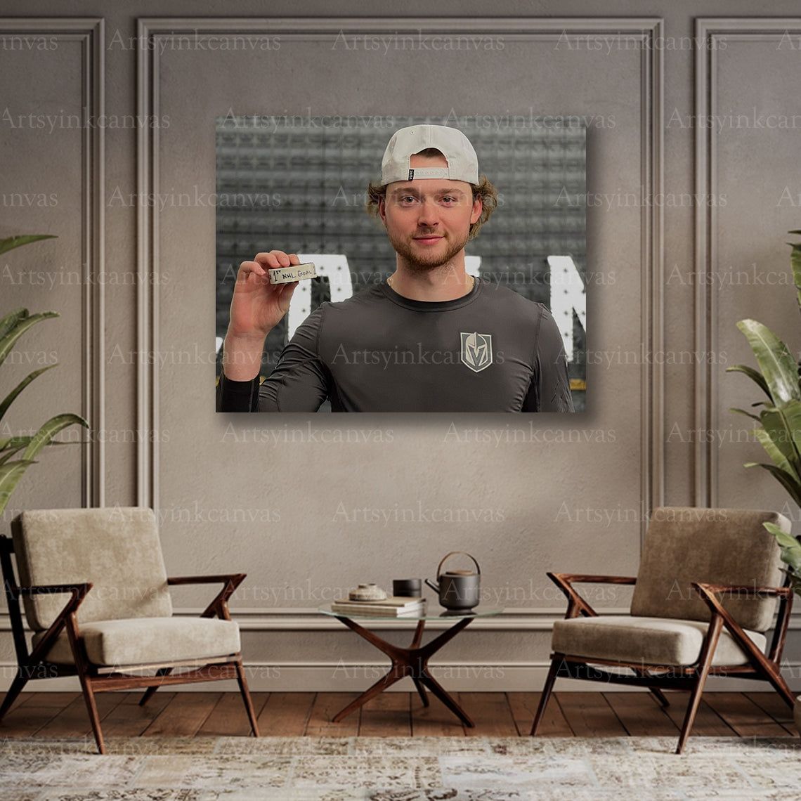 Cole Schwindt collector hockey canvas art