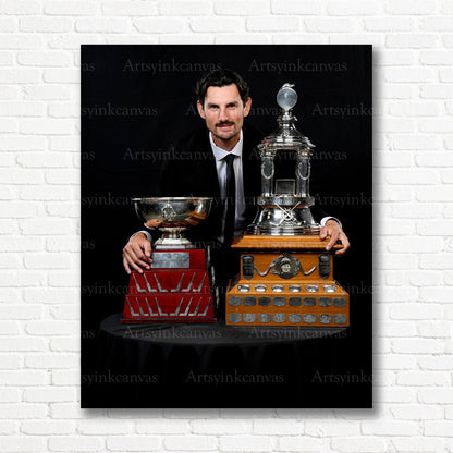 Connor Hellebuyck NHL award winner canvas print