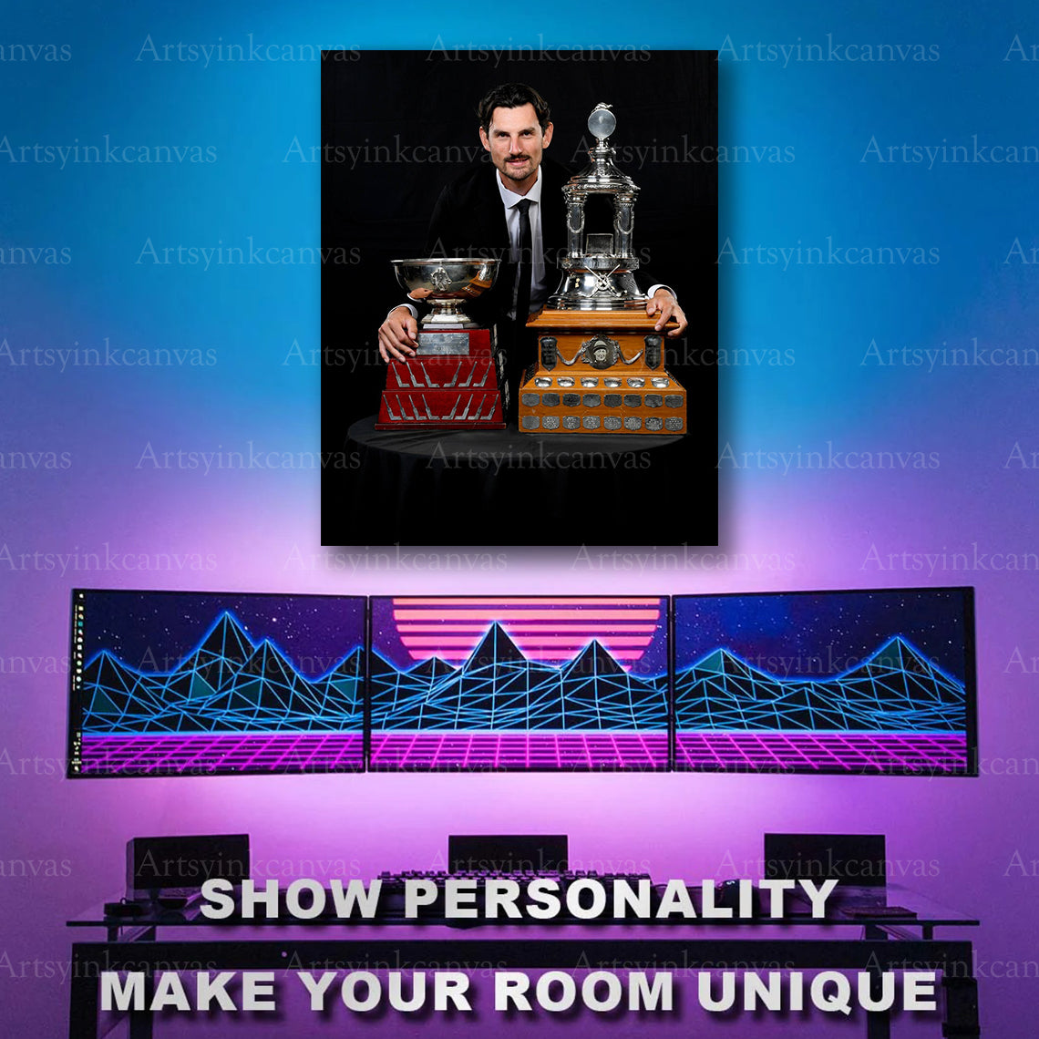 Winnipeg Jets goalie trophy achievement artwork