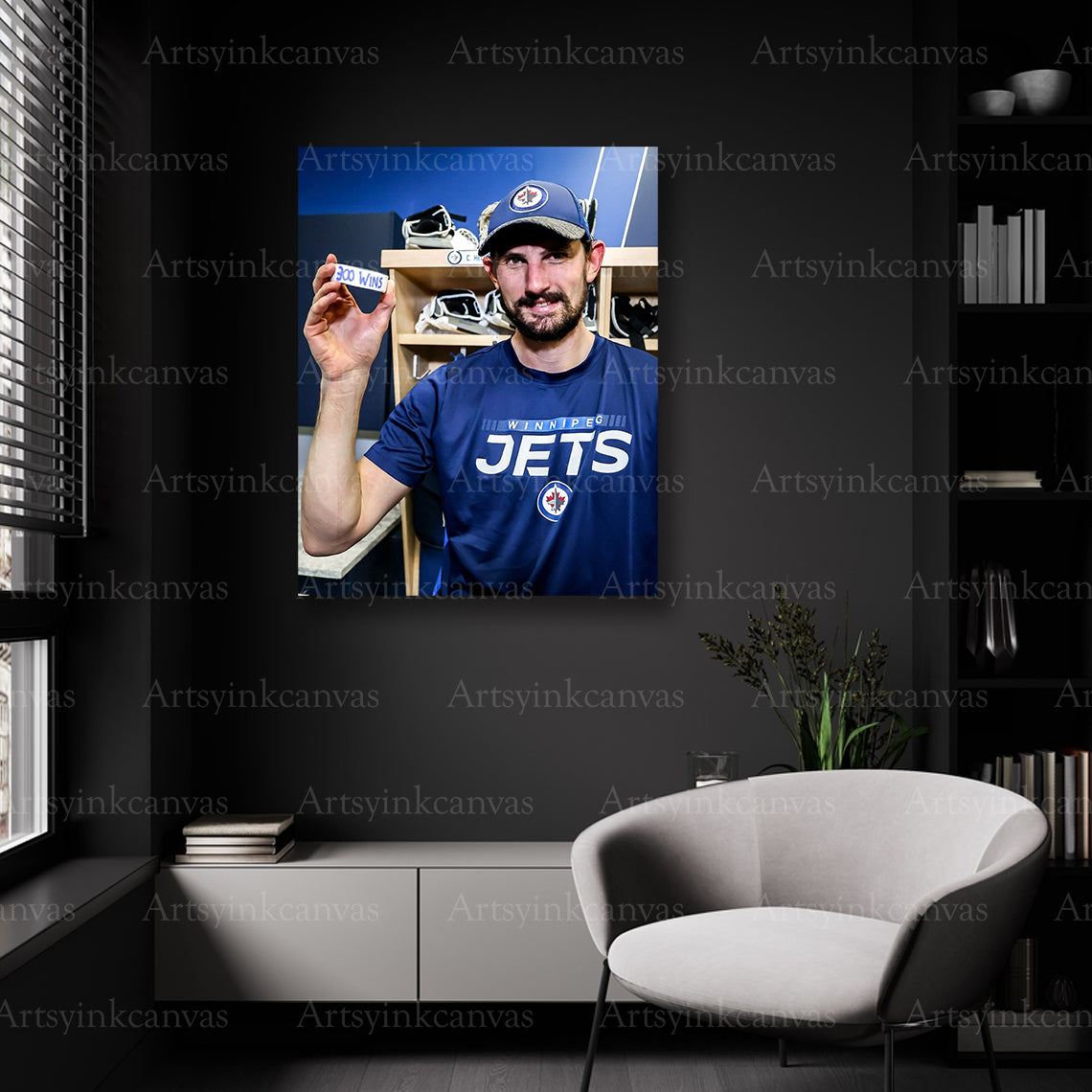 NHL goalie career milestone wall decor