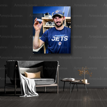 Connor Hellebuyck hockey legend collector canvas