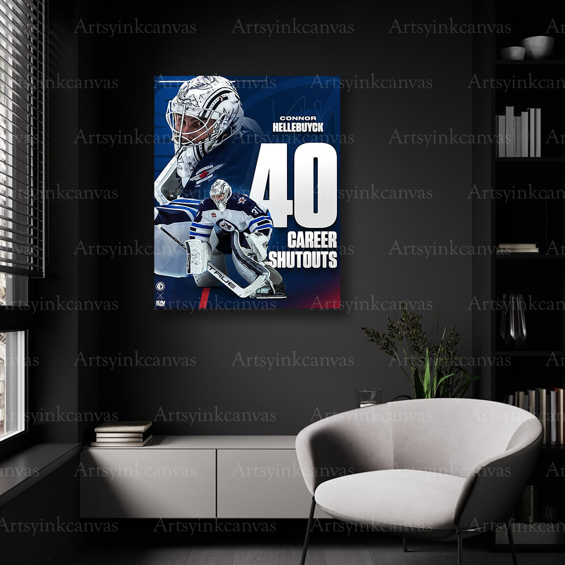 NHL goalie career record wall decor