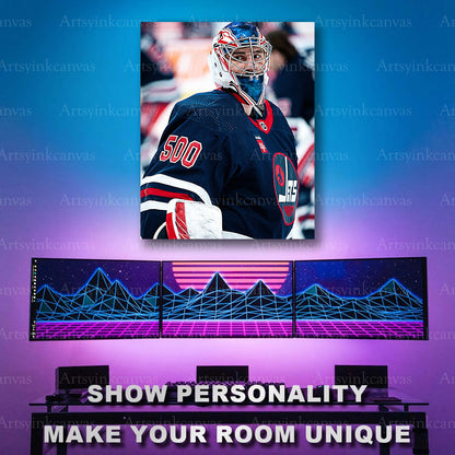 Winnipeg Jets goalie 500 games achievement artwork