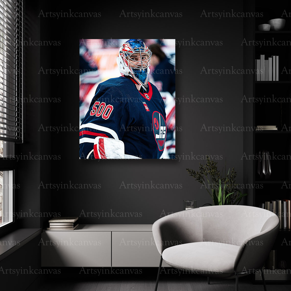 NHL goaltender career milestone wall decor