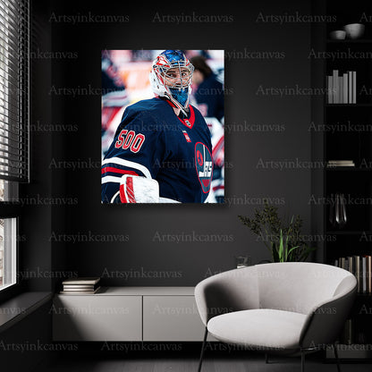 NHL goaltender career milestone wall decor