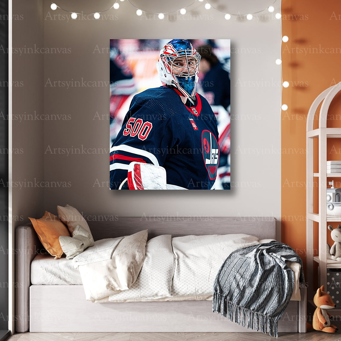 Premium Winnipeg Jets jersey canvas art