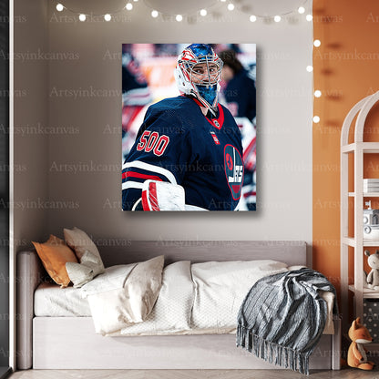 Premium Winnipeg Jets jersey canvas art
