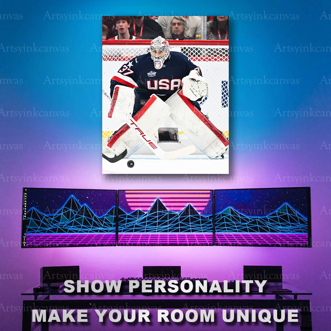 Team USA Four Nations hockey artwork