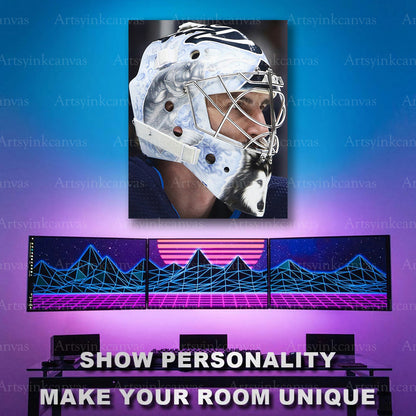 Winnipeg Jets goaltender mask artwork