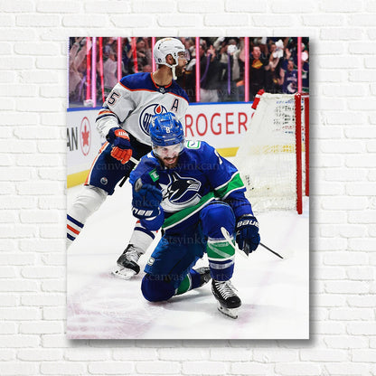 Conor Garland game winning goal Canucks canvas print