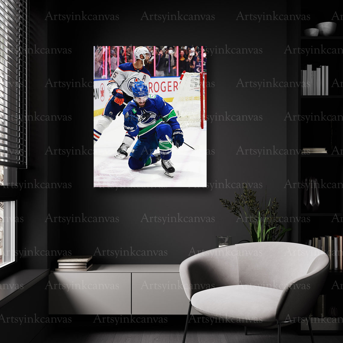 Vancouver Canucks playoff goal wall decor