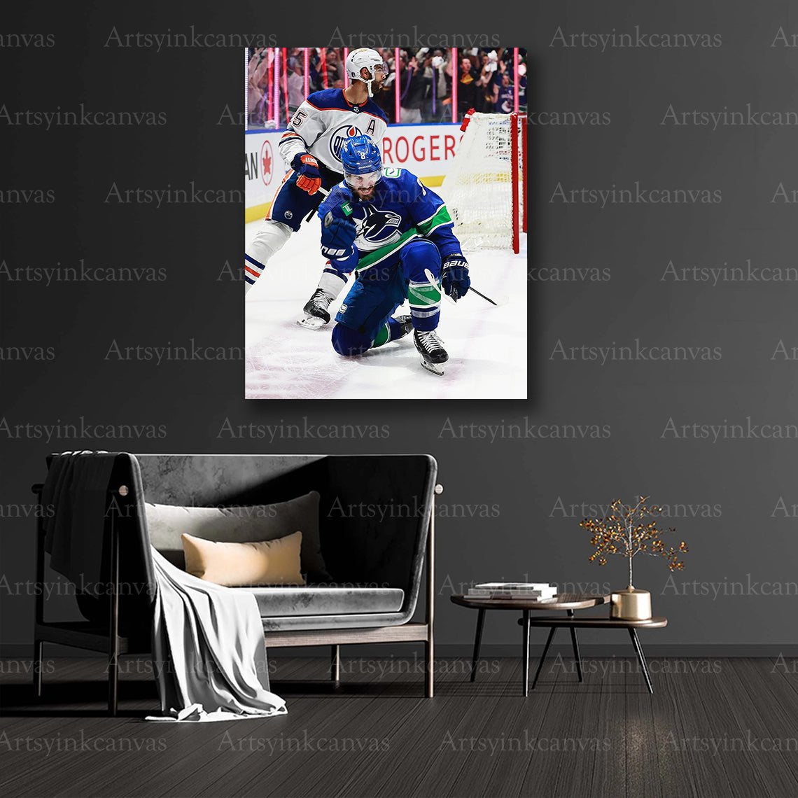 Conor Garland collector hockey canvas art