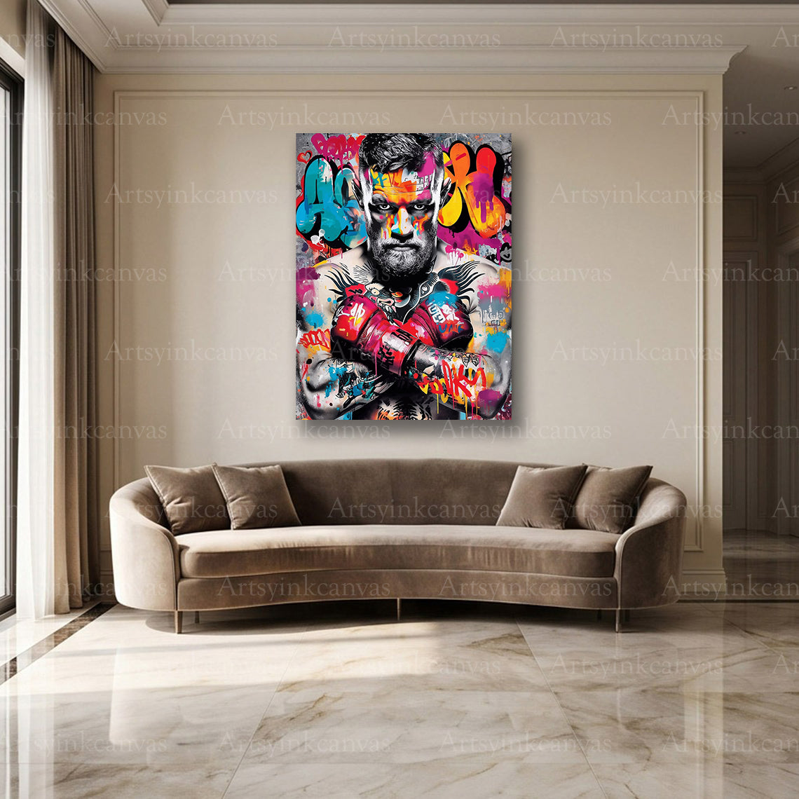 Fight King Conor McGregor wall decor for modern sports rooms