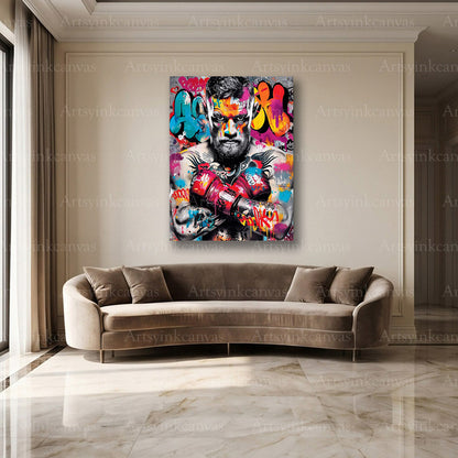 Fight King Conor McGregor wall decor for modern sports rooms