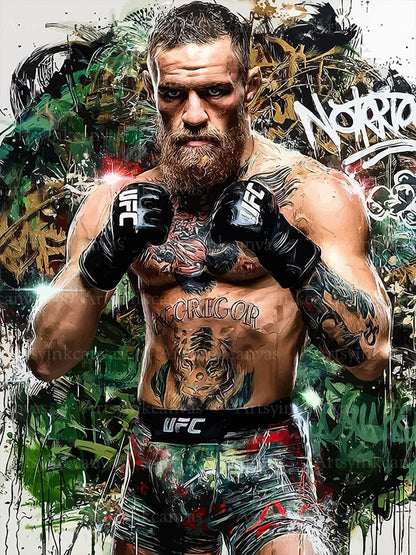 Conor McGregor Instinto Salvaje graffiti canvas wall art