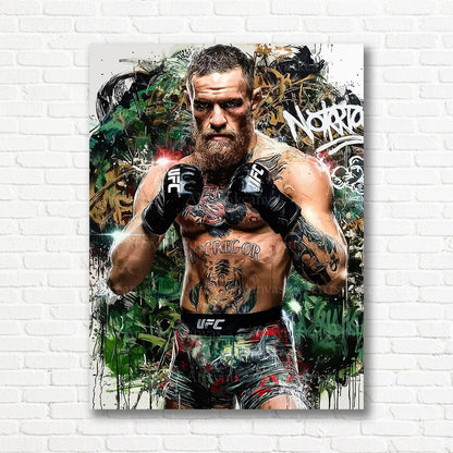 Conor McGregor UFC graffiti canvas print