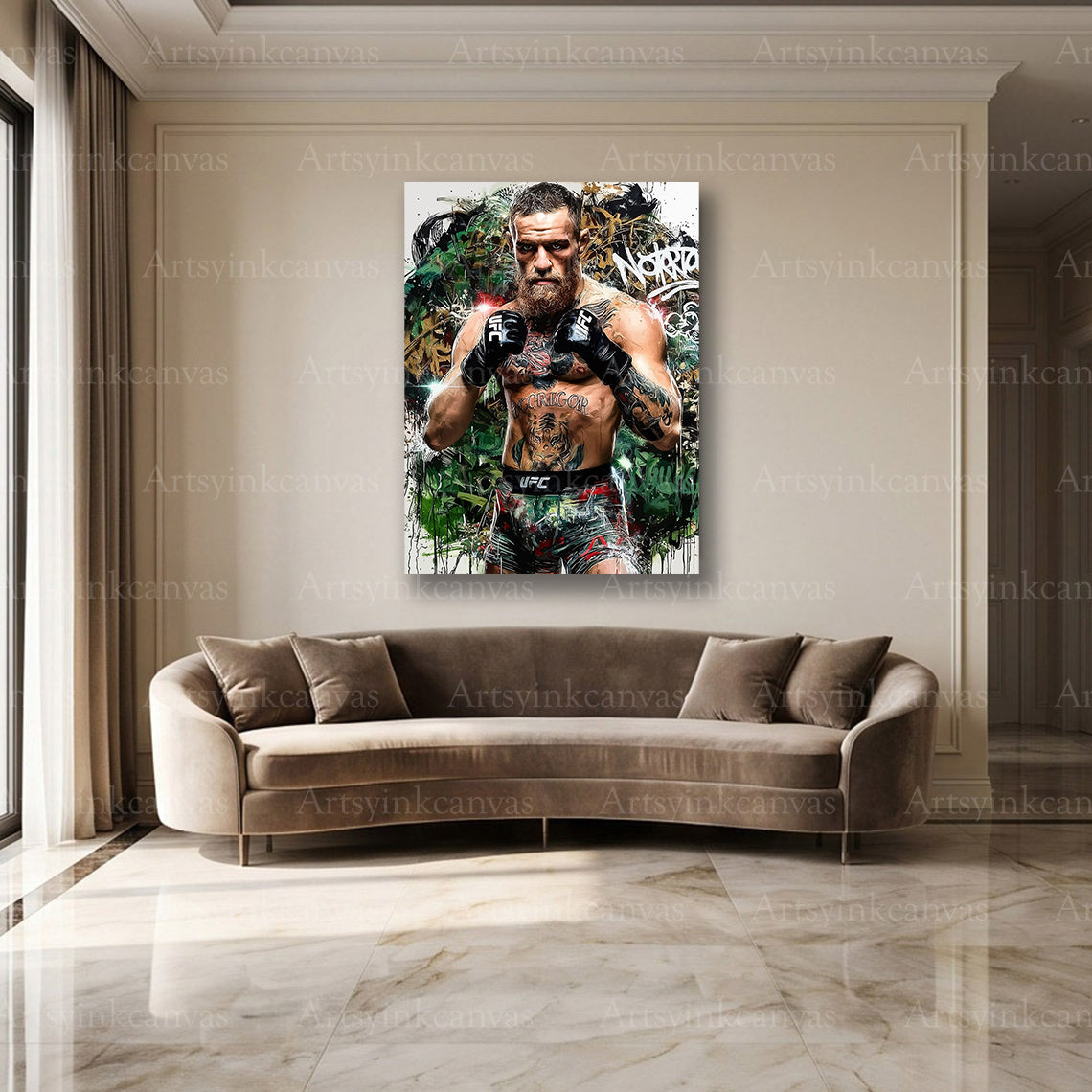 Conor McGregor MMA street art wall decor