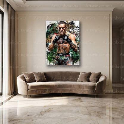 Conor McGregor MMA street art wall decor