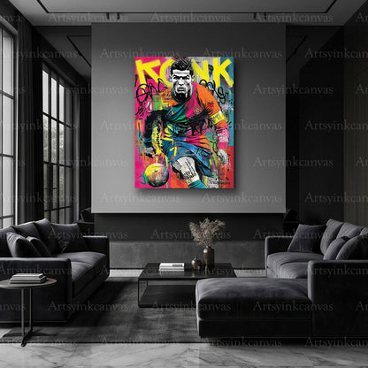 Cristiano Ronaldo inspirational sports canvas for home gym