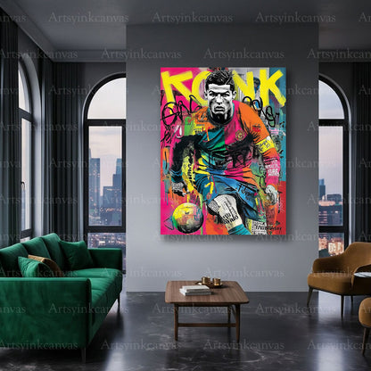 Cristiano Ronaldo football legend wall art for fan spaces