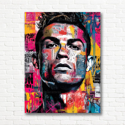 Cristiano Ronaldo CR7 graffiti canvas print