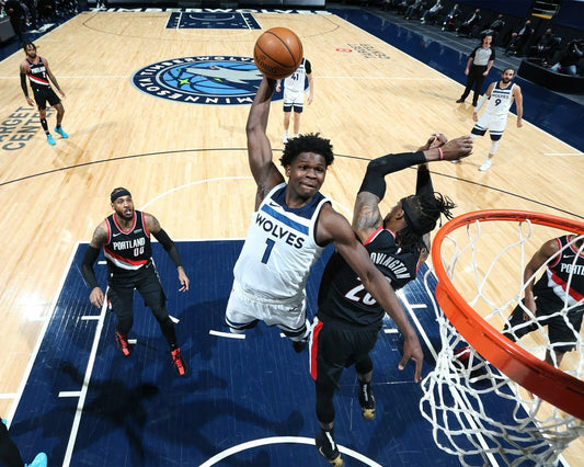 Daishen Nix rim cam dunk Minnesota Timberwolves canvas wall art