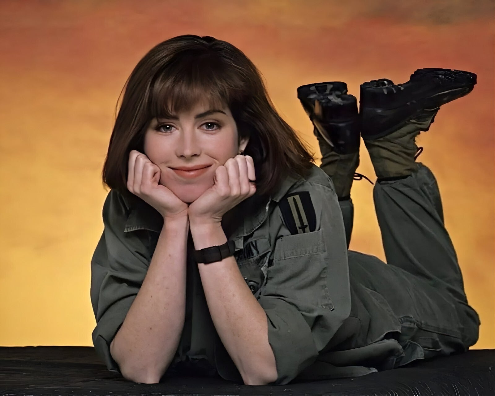 Dana Delany celebrity canvas print featuring elegant Hollywood styling