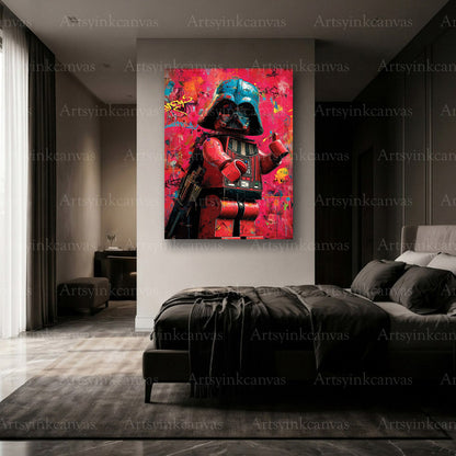 Darth Vader Dark Force canvas wall art made in USA by ArtsyInkCanvas