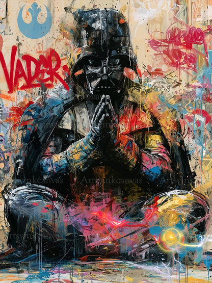 Darth Vader graffiti canvas wall art