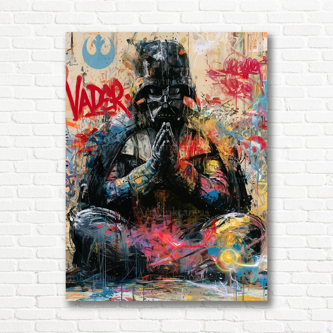 Darth Vader Star Wars graffiti canvas print