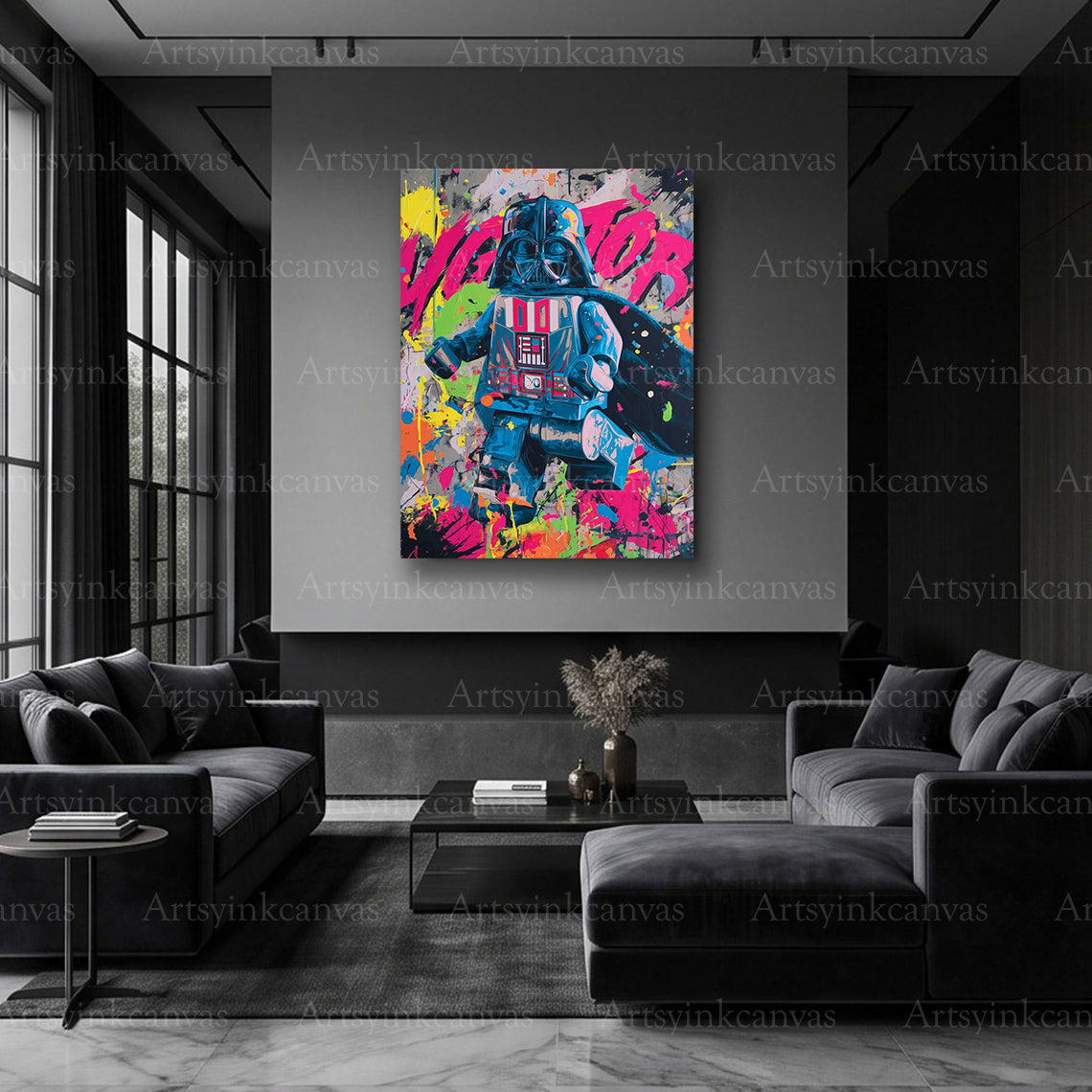 Darth Vader Lego-inspired character artwork