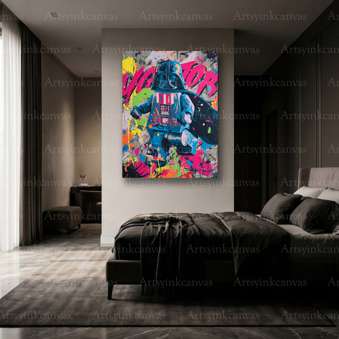 Premium Darth Vader Lego graffiti wall art