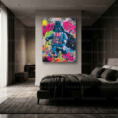 Premium Darth Vader Lego graffiti wall art