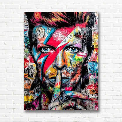 David Bowie music inspired wall decor