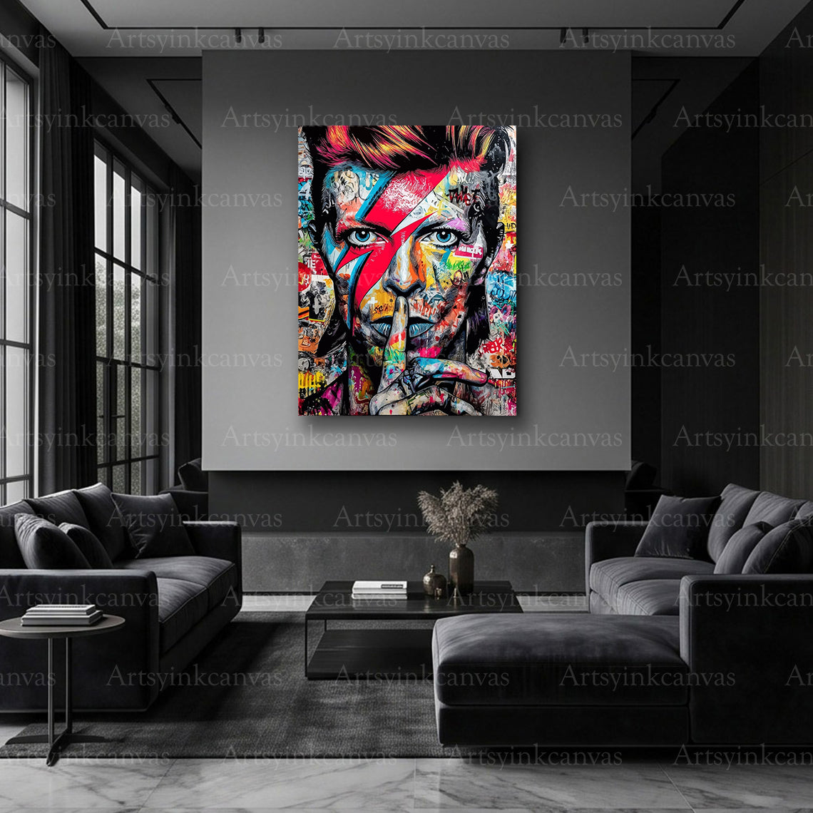 David Bowie musician wall art artwork