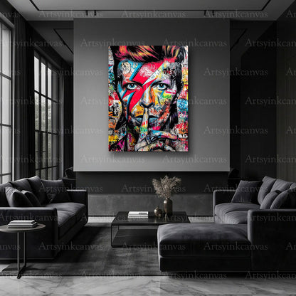 David Bowie musician wall art artwork