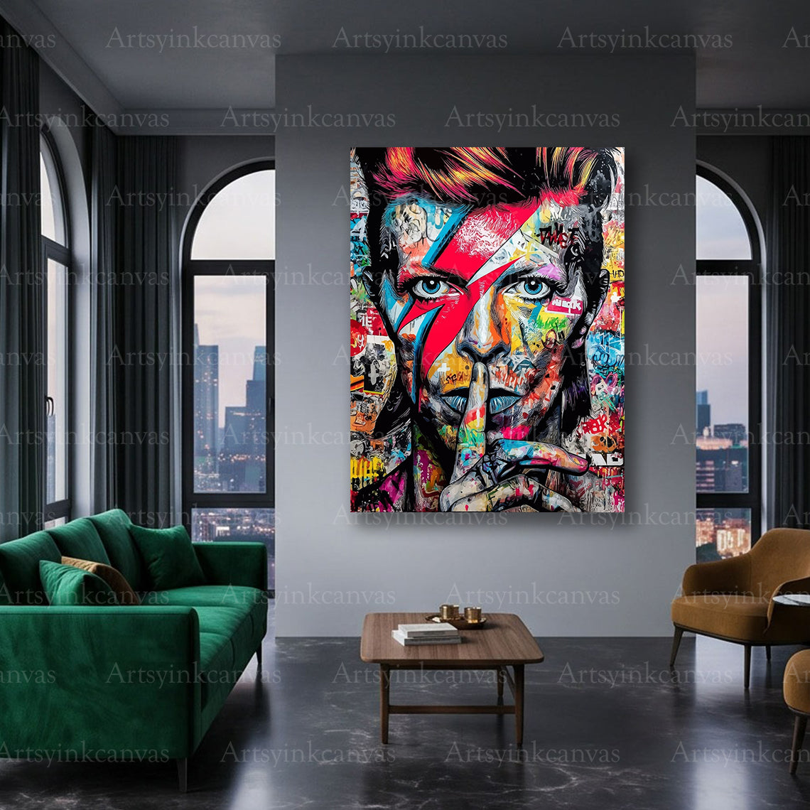 David Bowie classic music canvas wall decor