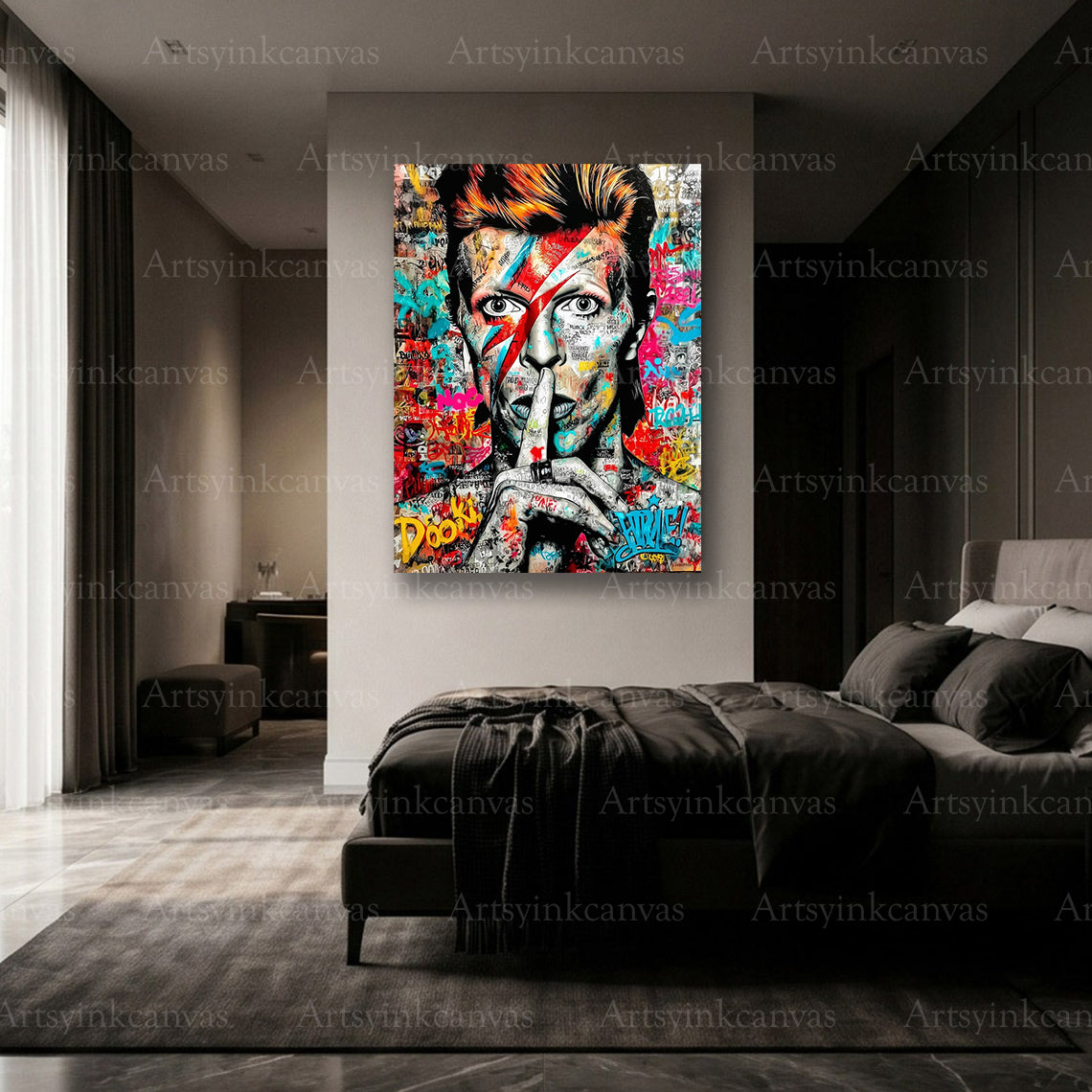 Premium David Bowie Starman canvas wall art made in USA