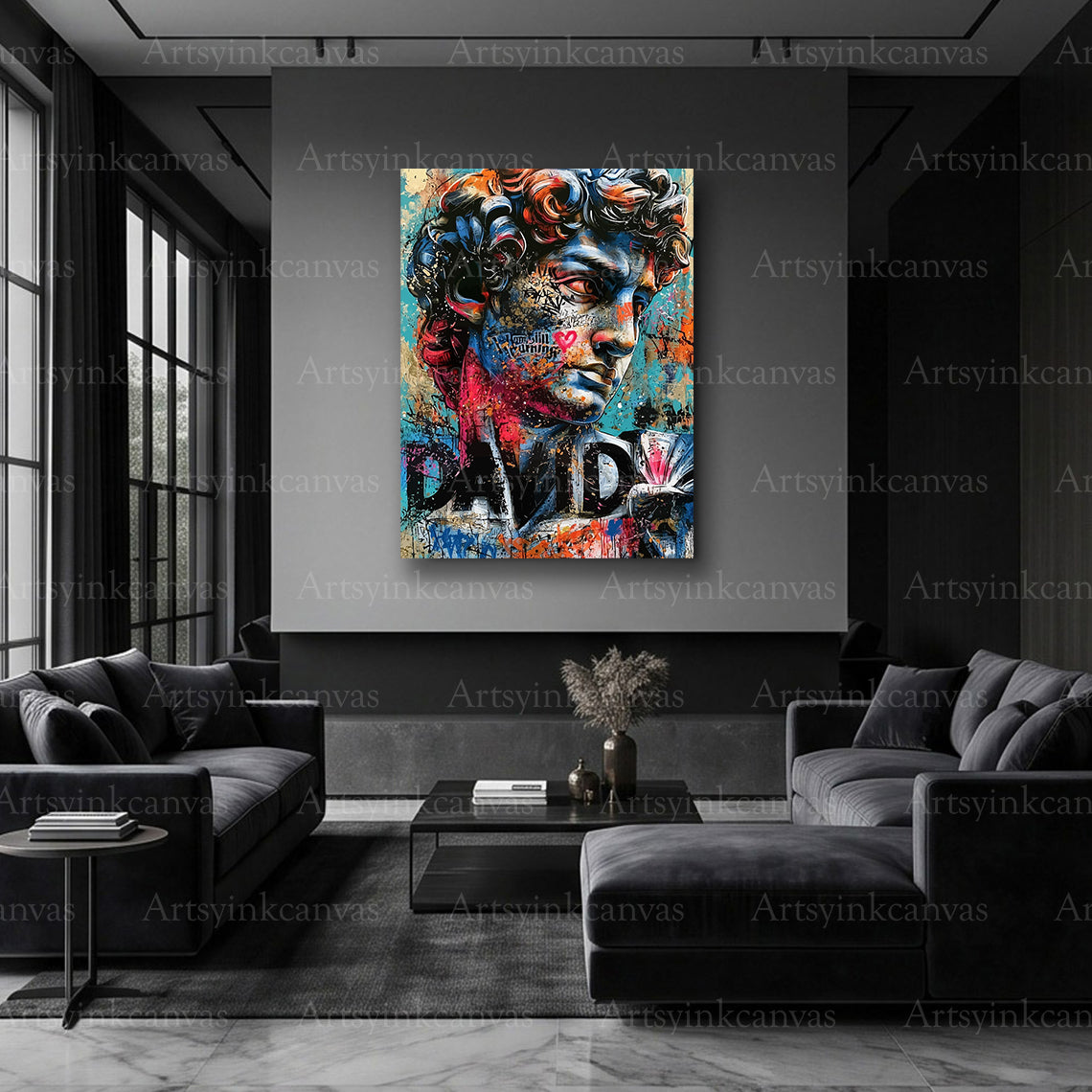 David statue fine art canvas