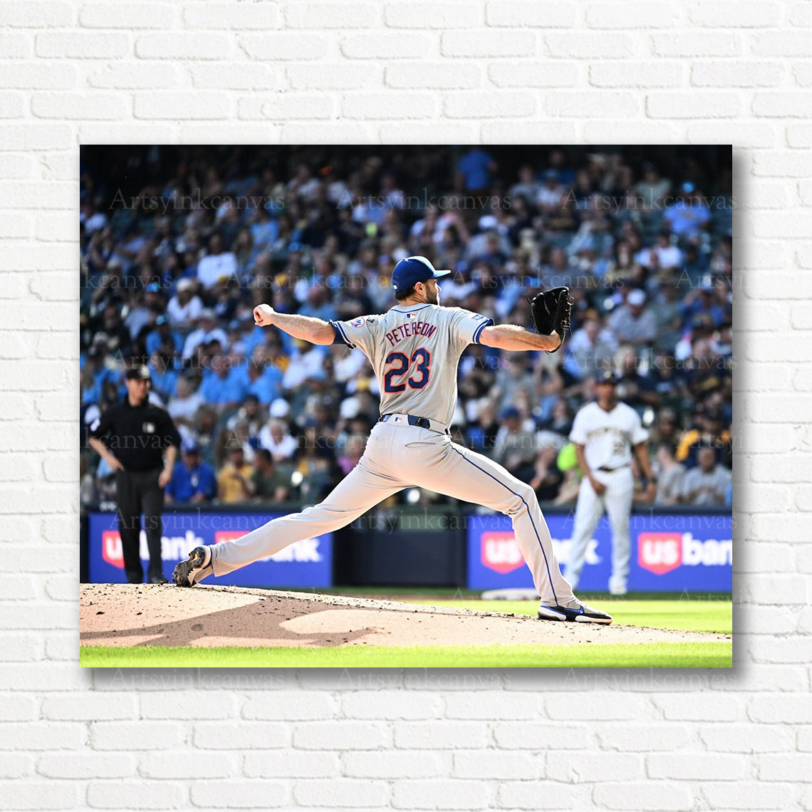 David Peterson Mets pitching canvas print