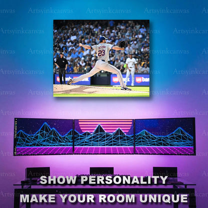 David Peterson baseball mound action artwork