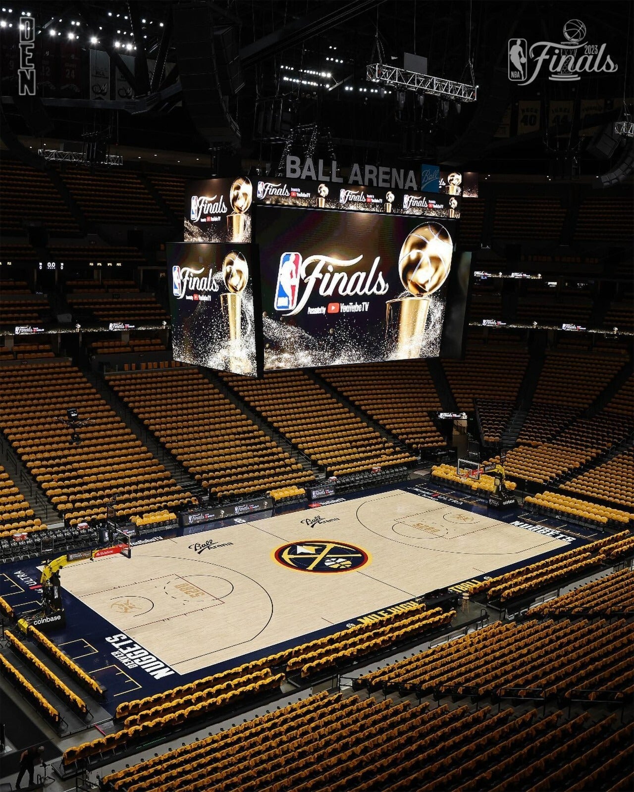 Denver Nuggets Ball Arena 2023 NBA Finals stadium canvas wall art