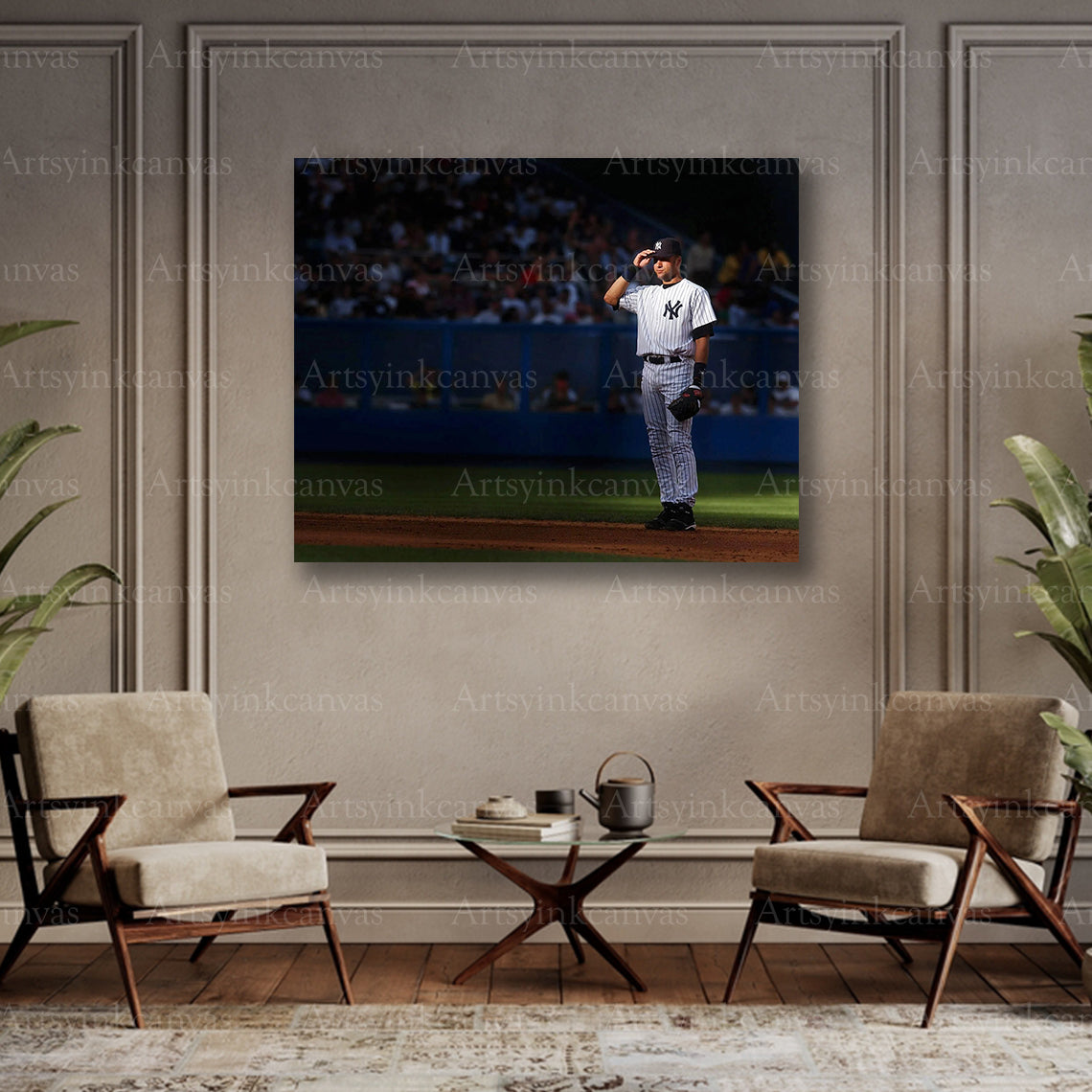Derek Jeter collector baseball canvas