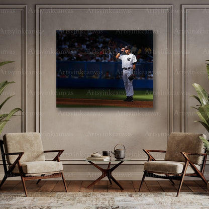 Derek Jeter collector baseball canvas