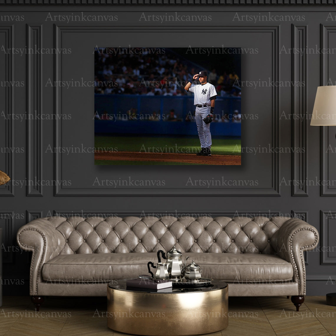 Premium Derek Jeter Yankees canvas wall art