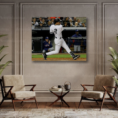 Derek Jeter collector baseball canvas