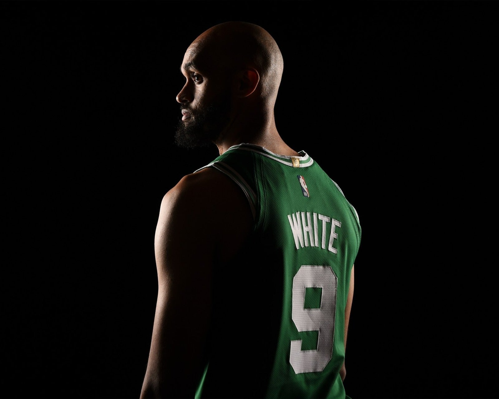 Derrick White media day shoot Boston Celtics canvas wall art